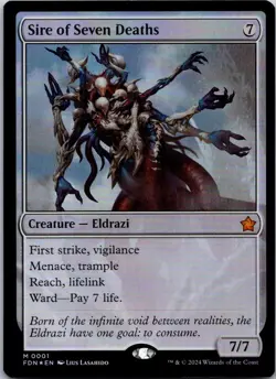 Sire of Seven Deaths M Foundations 1 FOIL NM - Image 1