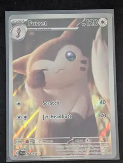 Pokemon TCG: Furret 168/159 SV09 iR NM Foil free shipping - Image 1