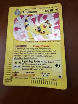 Pokemon Expedition Ampharos 2/165 Reverse Holo MP - Image 1