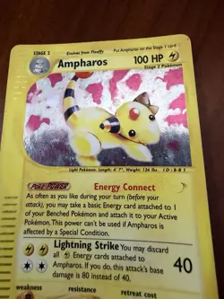 Pokemon Expedition Ampharos 2/165 Reverse Holo MP - Image 2