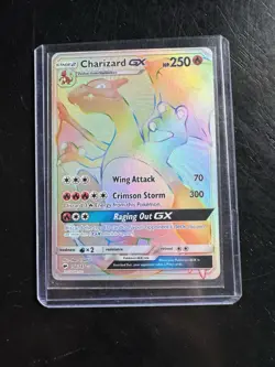 Pokemon Rainbow Charizard GX (Secret) 150/147 Sun & Moon - Burning Shadows - Image 1