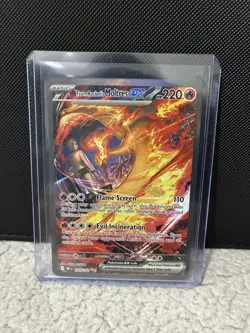 Pokemon Team Rocket's Moltres EX 229/182 Sv10 Destined Rivals Holo Full Art Rare - Image 1
