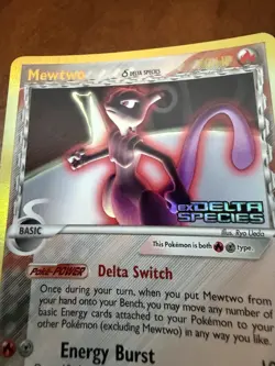 Mewtwo 12/113 Delta Species Holo Ultra Rare Pokemon TCG Nintendo MP - Image 2