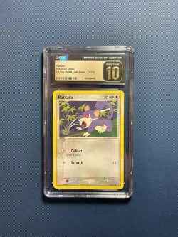 CGC 10 Pristine Gold Rattata EX FireRed & LeafGreen 77/112 Pokemon TCG 2004 - Image 1