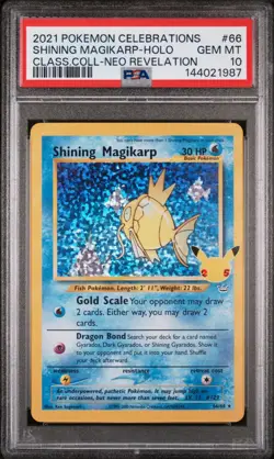 PSA 10 2021 Pokemon Shining Magikarp Holo Celebrations Classic Collection 66 - Image 1
