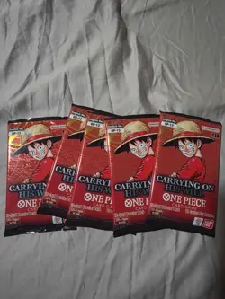 One Piece OP13 Carrying On His Will Booster Packs ENGLISH Loose Pack Lot Of 5 - Image 1