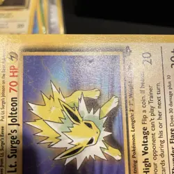 Pokemon Card - Lt. Surge's Jolteon Gym Challenge 28/132 Rare - Image 2