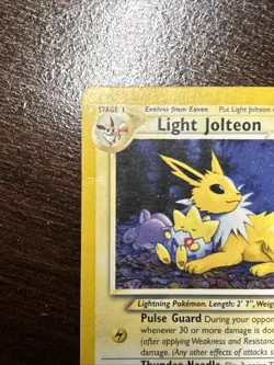 Pokemon TCG Light Jolteon Neo Destiny Card 48/105 Unlimited Uncommon MP - Image 4