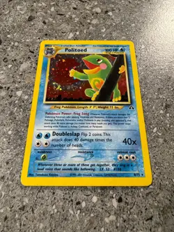 Pokemon TCG Cards Politoed 8/75 Neo Discovery Holo Rare LP * SWIRL * - Image 5