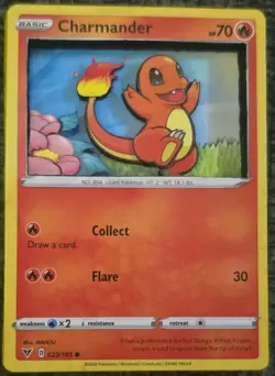 3D Pokemon TCG Charmander 023/185 (3D Card Art) - Image 1