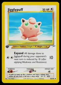 Pokemon Card - Jigglypuff Neo Destiny 44/105 Uncommon 1st Edition - Image 1