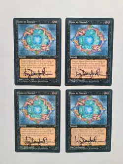 MTG 4X Hymn to Tourach SIGNED by Artist Liz Danforth Fallen Empires 1994 RARE! - Image 1