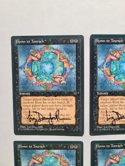 MTG 4X Hymn to Tourach SIGNED by Artist Liz Danforth Fallen Empires 1994 RARE! - Image 2