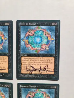 MTG 4X Hymn to Tourach SIGNED by Artist Liz Danforth Fallen Empires 1994 RARE! - Image 3