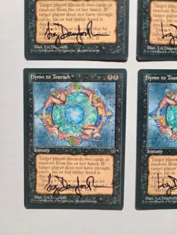 MTG 4X Hymn to Tourach SIGNED by Artist Liz Danforth Fallen Empires 1994 RARE! - Image 4