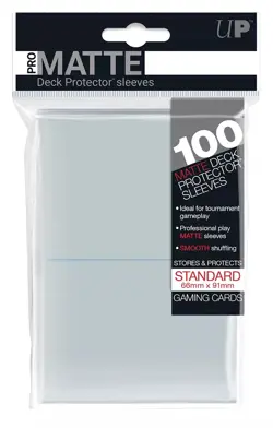 Ultra Pro Pro Matte Deck Protector Sleeves 100 ct 66mm x 91mm100ct Clear - Image 1