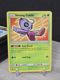 Pokemon Card TCG Shining Celebi SM79 Sun & Moon Black Star Promo 2017 Holo Rare - Image 3