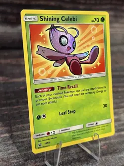 Pokemon TCG Shining Celebi SM79 Sun & Moon Black Star Promo Card NM Condition - Image 2