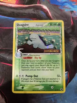 Quagsire Stamped Reverse Holo Rare Dragon Frontiers 21/101 Pokemon Card LP - Image 1