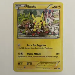 Pokemon TCG Pikachu XY95 Breakpoint Blister Holo Black Star Promo MP Single! - Image 1