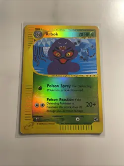 Arbok 3/165 Holo Rare Pokemon 2002 Expedition E-Reader WoTC Sleeve/top Gold - Image 1