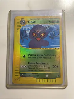 Arbok 3/165 Holo Rare Pokemon 2002 Expedition E-Reader WoTC Sleeve/top Gold - Image 5