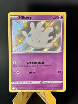 Milcery SV057/SV122 Shiny Vault Holo Pokemon TCG 2021 Shining Fates Shiny Rare - Image 1