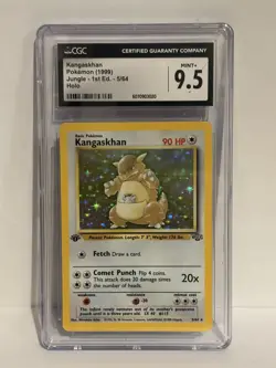 1999 Pokemon Jungle 1st Edition Kangaskhan-Holo #5 CGC 9.5 MINT+ - Image 1