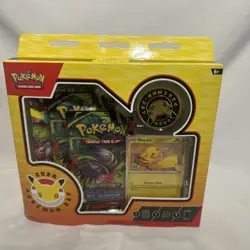 Pokemon Day 2026 Collection Box Promo Pikachu Card Coin 3 Booster Packs Box DMG - Image 1