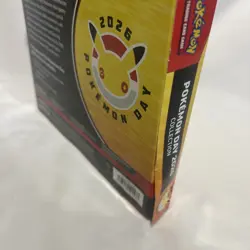 Pokemon Day 2026 Collection Box Promo Pikachu Card Coin 3 Booster Packs Box DMG - Image 3