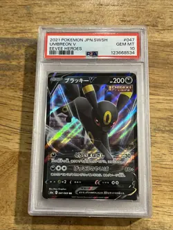 GRADED PSA 10 2021 Pokemon JPN.SWSH Umbreon V Eevee Heroes #047 - Image 1