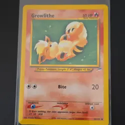 Pokemon TCG Growlithe 68/105 Neo Destiny Basic 50HP Common Regular Unlimited - Image 1