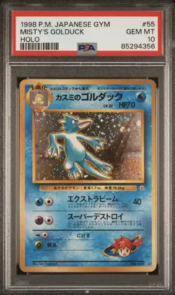 1998 Misty’s Golduck Holo Jpn Gym #55 PSA 10 Vintage Pokemon - Image 1