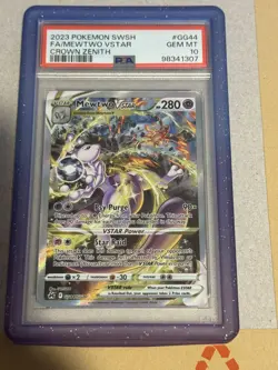 2023 Pokemon Crown Zenith Mewtwo VSTAR #GG44/GG70 PSA 10 Gem Mint. With Guard - Image 1