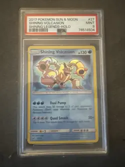 2017 POKEMON SUN & MOON SHINING LEGENDS #27 SHINING VOLCANION-HOLO PSA 9 - Image 1