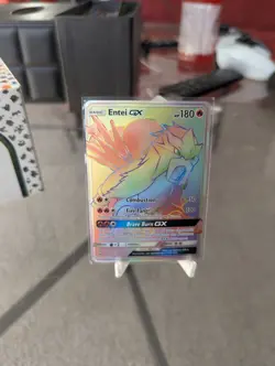 Pokemon TCG Entei GX (Secret Rare) Shining Legends 74/73 - Image 1