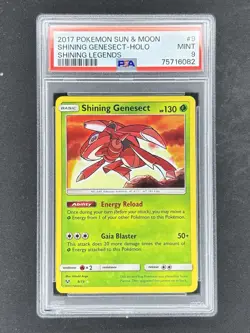 Pokemon Shining Genesect 9/73 Sun & Moon Shining Legends PSA 9 Mint - Image 1