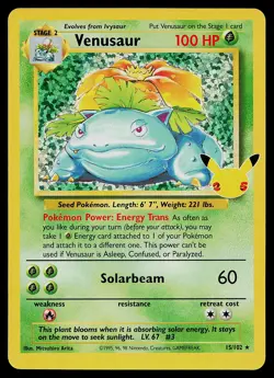 Pokemon Card - Venusaur Celebrations Classic Collection 15/102 Holo - Image 1