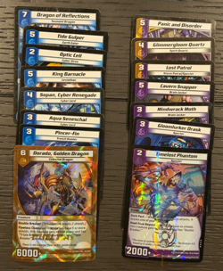 Kaijudo Trading Cards Holo Foil Dorado Golden Dragon, Timelost Phantom, + More - Image 1