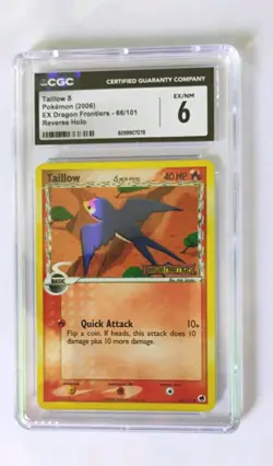 Pokemon Card 2006 EX Dragon Frontiers Taillow Reverse Holo Stamped 66/101 CGC 6 - Image 3