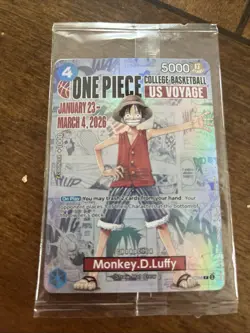 One Piece Monkey.D.Luffy US College Basketball Promo Card Rutgers. Unopened. - Image 1