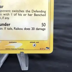 Raikou 3/17 POP Series 2 Holo Rare Pokemon Card 2006 Vintage TCG LP/NM ⚡ - Image 5
