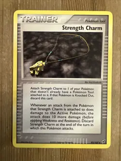 Strength Charm 92/107 Uncommon Pokemon EX Deoxys NM 2005 TCG Card Era - Image 1