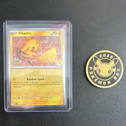 Pokemon Pikachu SV: Paldean Fates Stamped Promo Card 051/162 Pokemon Day 2026 - Image 1
