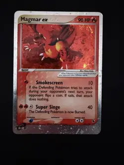 Magmar EX 100/109 Pokemon Card TCG Ruby and Sapphire Unlimited Holo Rare - Image 1