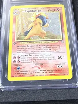 CGC 6 - Typhlosion 2000 Neo Genesis - 1st Edition - 17/111 Holo Pokemon Card - Image 4
