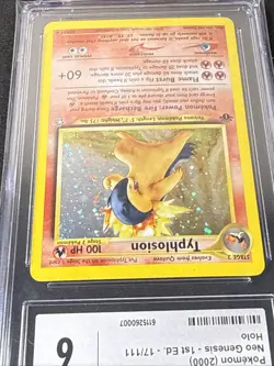 CGC 6 - Typhlosion 2000 Neo Genesis - 1st Edition - 17/111 Holo Pokemon Card - Image 5