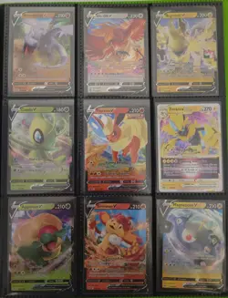 2020-2024 Pokemon English TCG - Lot of 9 V & VSTAR Cards [NM] - Great Value! - Image 1