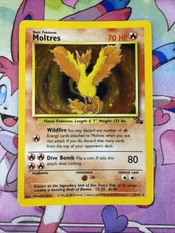 MOLTRES 12/62 Holo Rare Fossil Set 1999 - Pokemon Card WOTC LP - Image 1