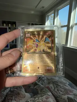2021 Pokemon Celebrations Classic Collection Charizard Gold Metal Card #4/102 - Image 1